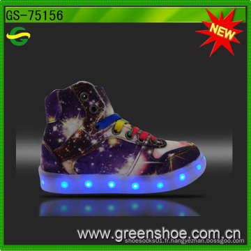 Bonne vente fille coupée LED chaussures claires LED